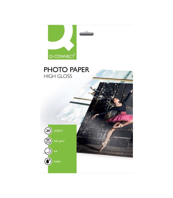 Fotopapír Q-Connect - A4, oboustranný, 260 g/m2, lesklý, 20 ks