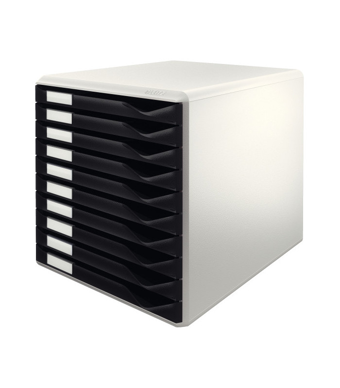 Zásuvkový box Leitz - 10 zásuvek, černý/šedý