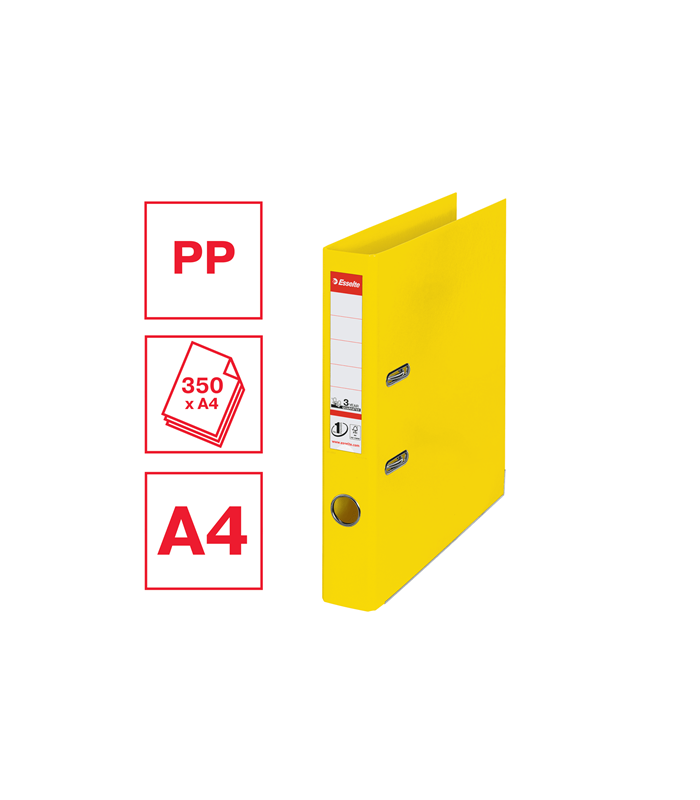 Pákový pořadač Esselte No.1 VIVIDA - A4, šíře hřbetu 5 cm, žlutý
