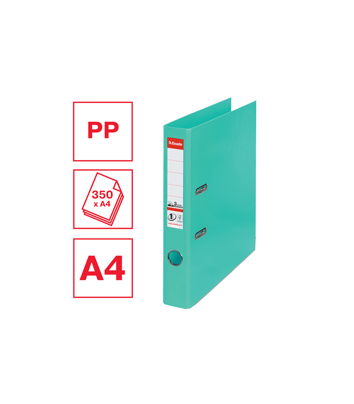 Pákový pořadač Esselte No.1 - A4, šíře hřbetu 5 cm, světle zelený/mátový