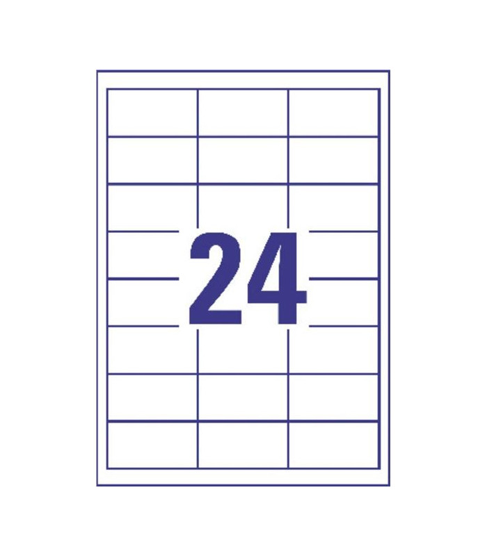 Univerzální etikety Avery Zweckform - bílé, 64,6 x 33,8 mm, 2 400 ks