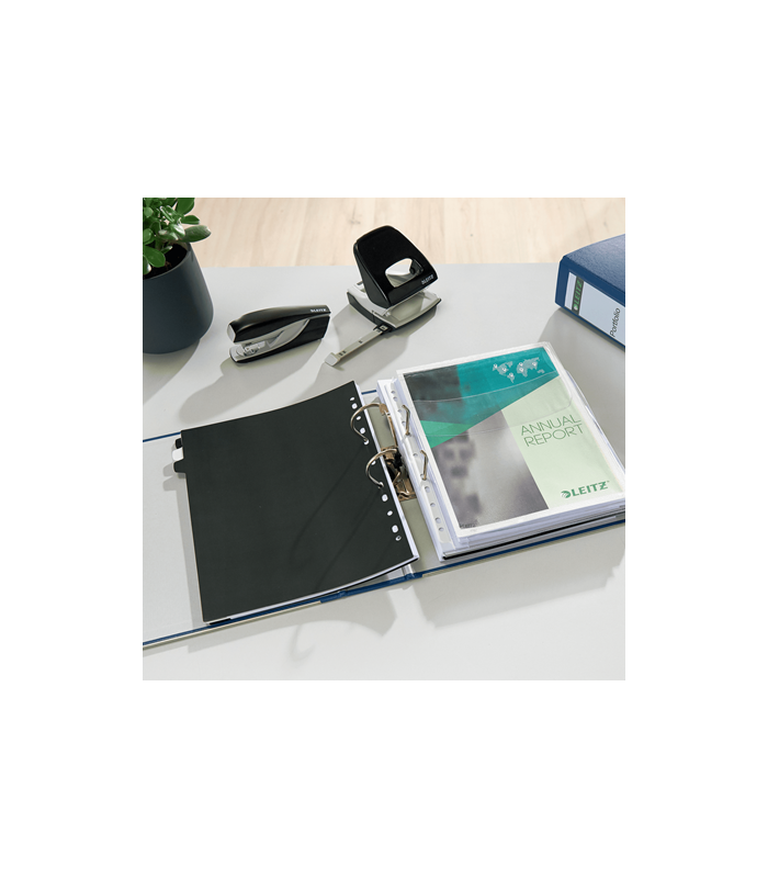 Pákový pořadač Leitz 180° MAXI - A4+, šíře hřbetu 8 cm, modrý