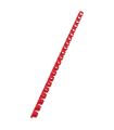 Hřbety plastové GBC 10 mm, červené, 100 ks
