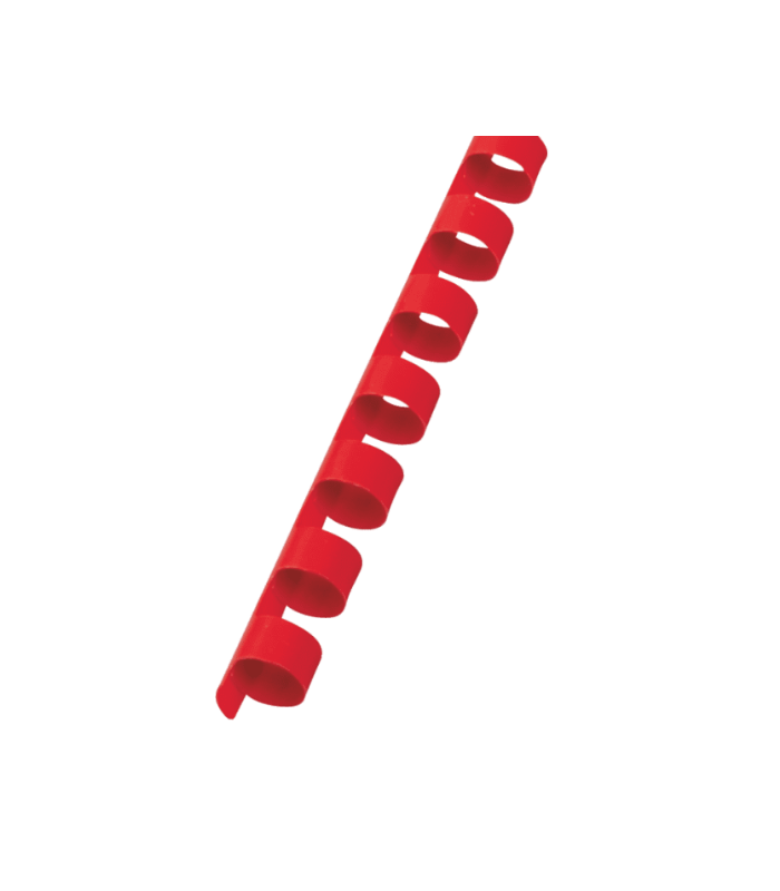Hřbety plastové GBC 10 mm, červené, 100 ks