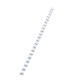 Plastové hřbety Q-Connect - 10 mm, bílé, 100 ks