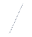 Plastové hřbety Q-Connect, 8 mm, bílé, 100 ks