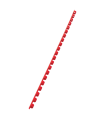 Plastové hřbety GBC, 6 mm, červené, 100 ks, kapacita 25 listů