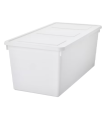 Úložná plastová krabice s víkem velká, bílá 38 x 76 x 30 cm
