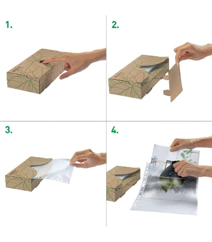 Euroobaly U Leitz RECYCLE At Hand v krabici - A4, matné, 70 mic, 40 ks