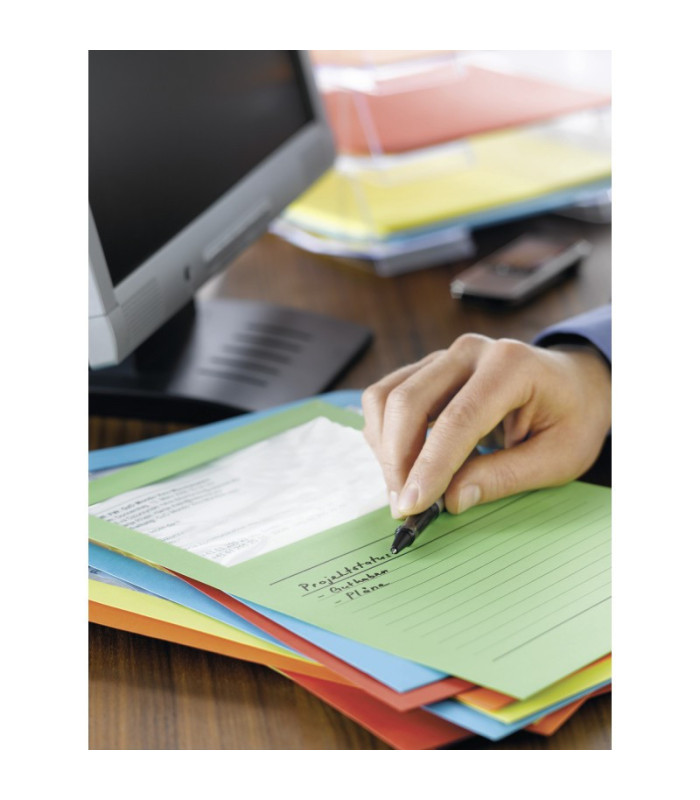 Zakládací obal L s okénkem - A4, papírový, modrý, 1 ks