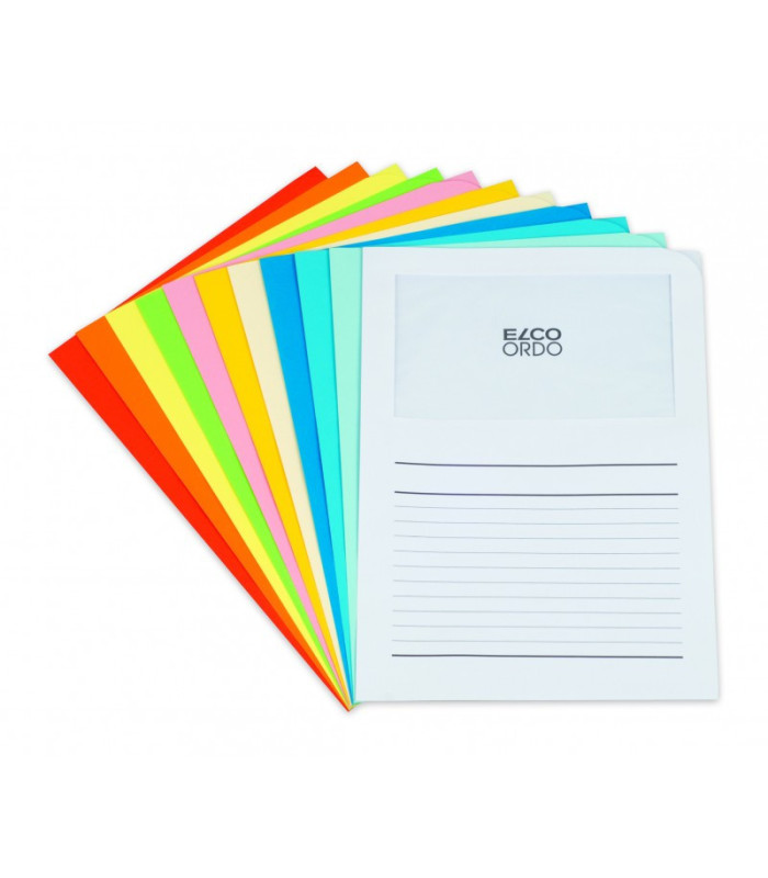 Zakládací obal L s okénkem - A4, papírový, červený, 1 ks