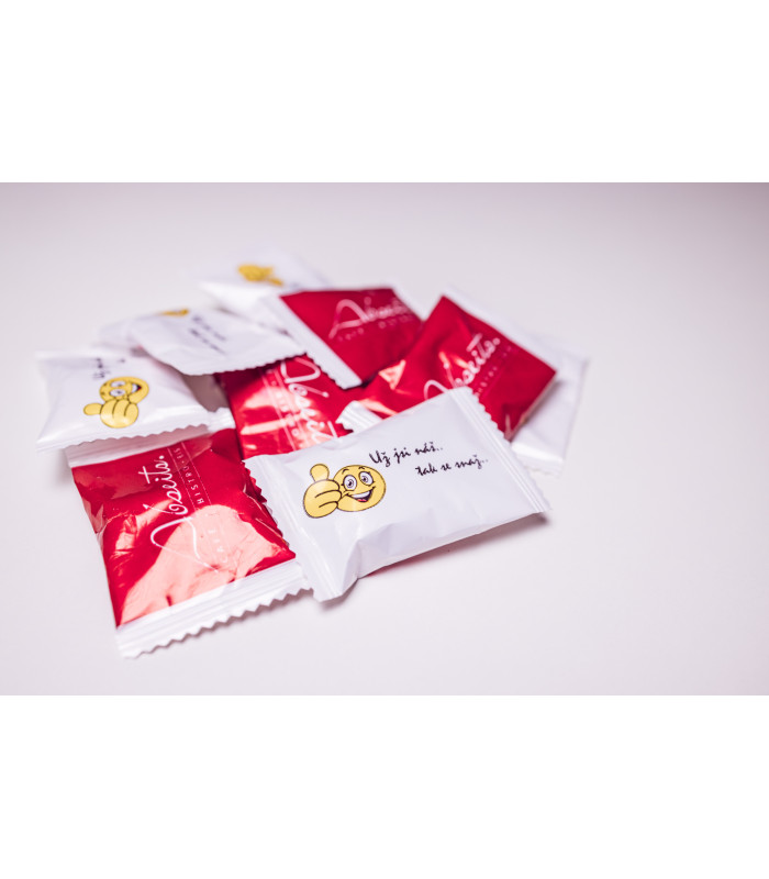 Mandle v mléčné čokoládě a skořici 700g s vlastním potiskem