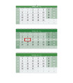 Tříměsíční skládaný kalendář 2024 - GREEN