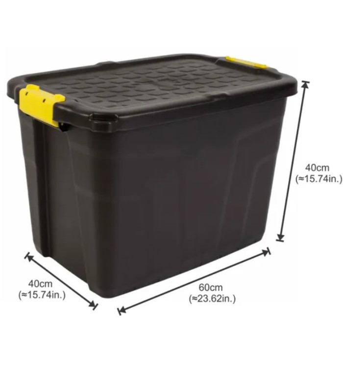 Plastová krabice Strata Heavy Duty - černá 60 l