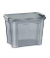 Plastová krabice Shadow - recyklovaný materiál, šedá, 18 l