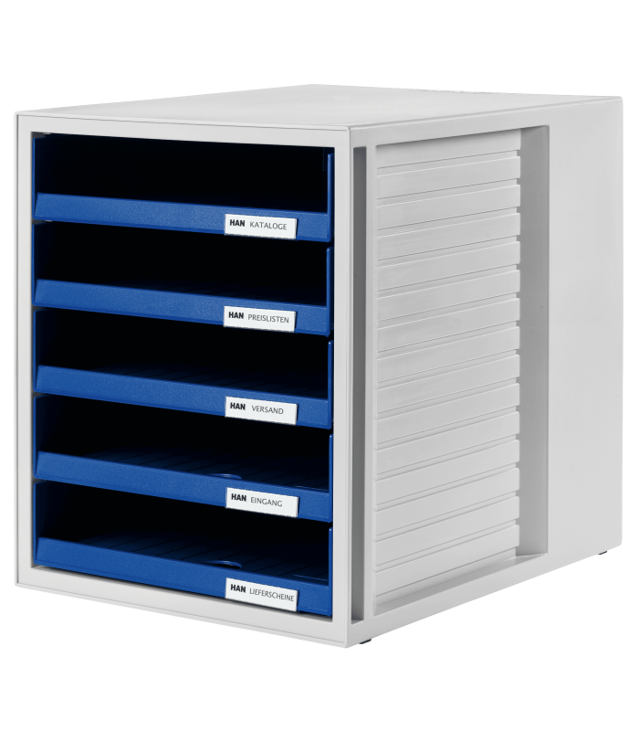 Zásuvkový box HAN KARMA, ECO - 5 zásuvek, modrý