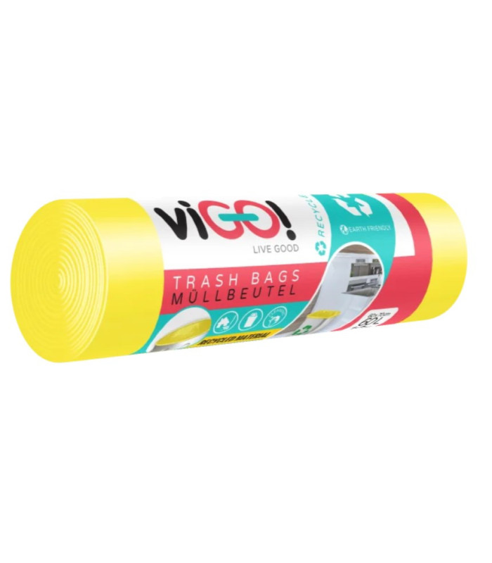 Pytle na odpadky ViGO - 60 l, žluté, 28 mic, 10 ks