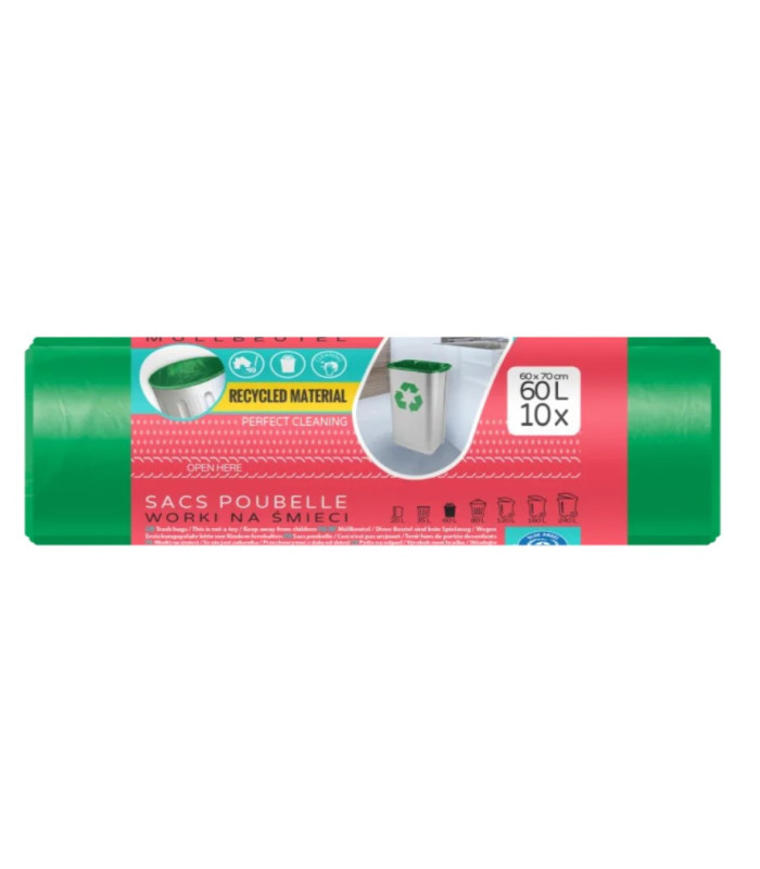 Pytle na odpadky ViGO - 60 l, zelené, 28 mic, 10 ks