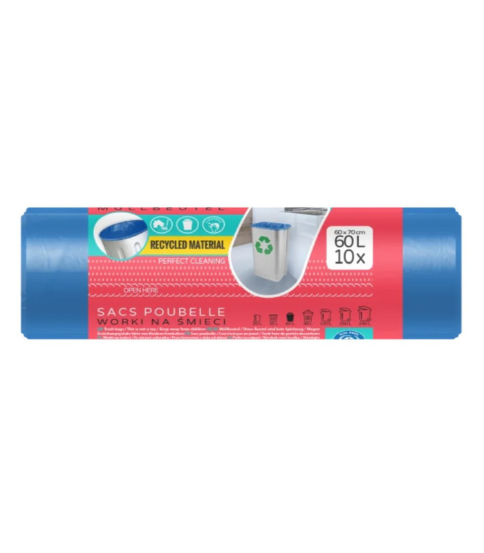 Pytle na odpadky ViGO - 60 l, modré, 28 mic, 10 ks