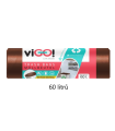 Pytle na odpadky ViGO - 60 l , hnědé, 28 mic, 10 ks