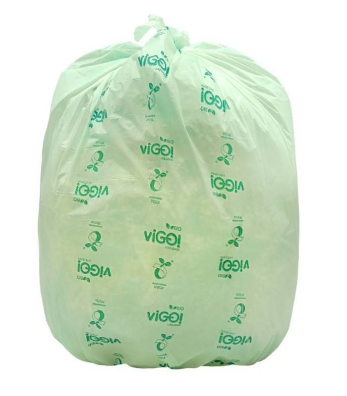 Pytle na odpadky viGO - Bio, zelené, 60 l, 10 ks