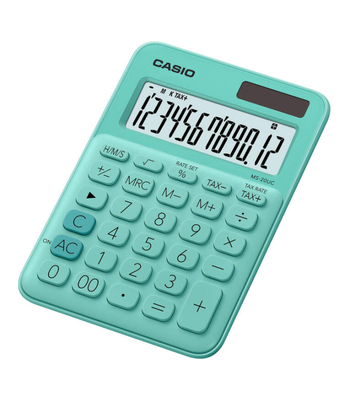 Stolní kalkulačka Casio MS-20UC - 12místný displej, zelená