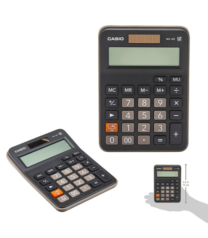 Stolní kalkulačka Casio MX-12B - 12místný displej, černá