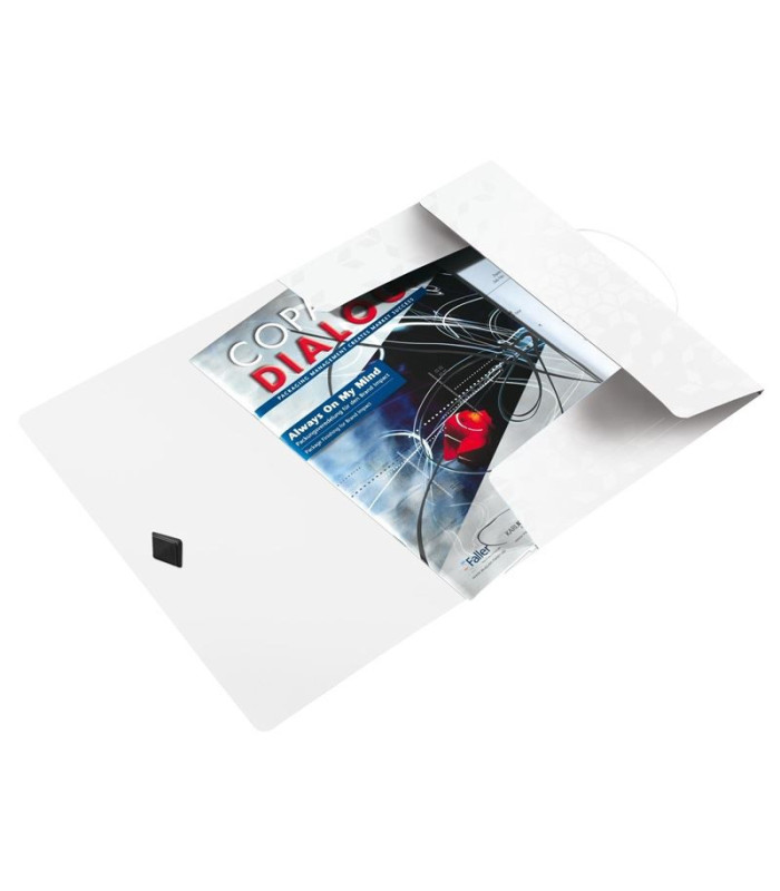 Desky s chlopněmi a gumičkou Leitz WOW - A4, plastové, bílé, 1 ks