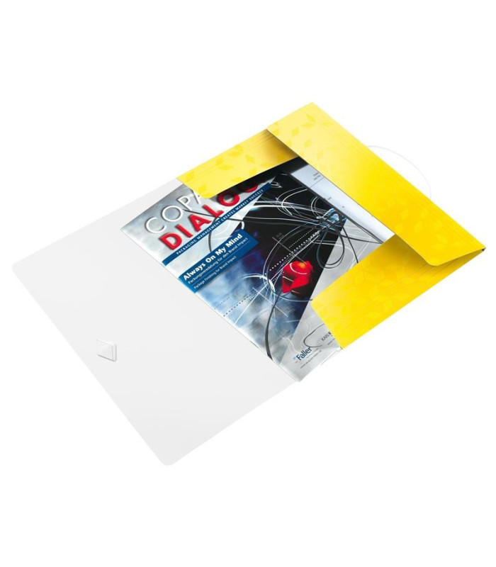 Desky s chlopněmi a gumičkou Leitz WOW - A4, plastové, žluté, 1 ks