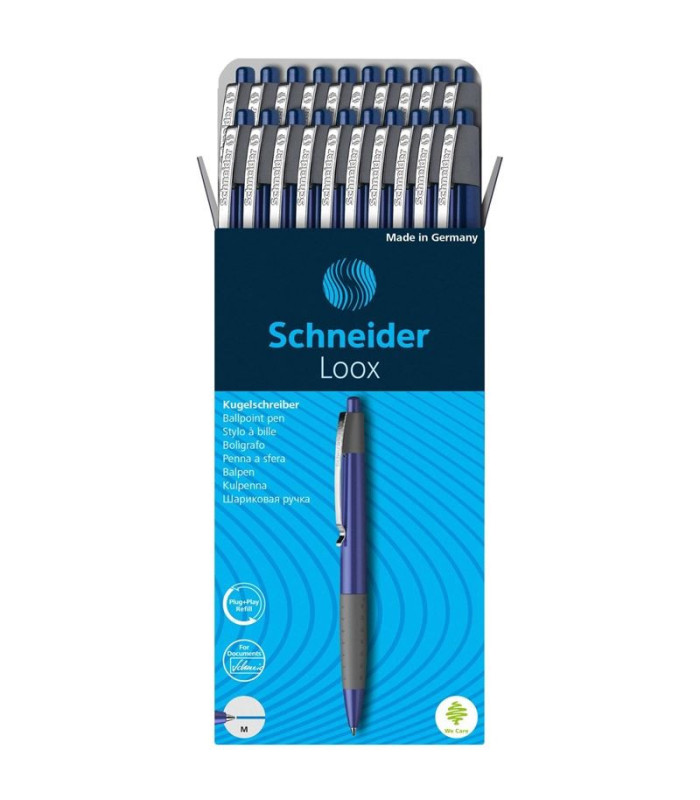 Kuličkové pero Schneider Loox - modré, modrá náplň 775 M