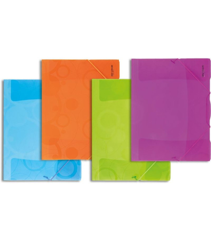 Desky s chlopněmi a gumičkou Neo Colori - A4, plastové, růžové, 1 ks