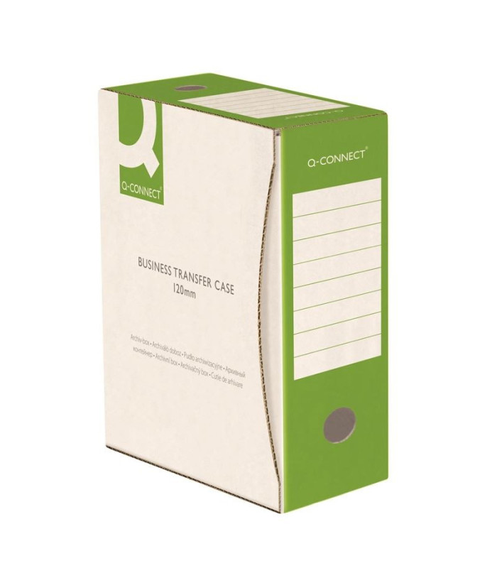Archivační krabice Q-Connect - A4, bílozelená, 12 cm