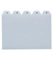 Rozlišovače do kartoték A6 - PVC, potištěné A-Z, 25-dílné, Barva šedá, písmo černé, Rozměr 148 x 115 mm, Cena za balení
