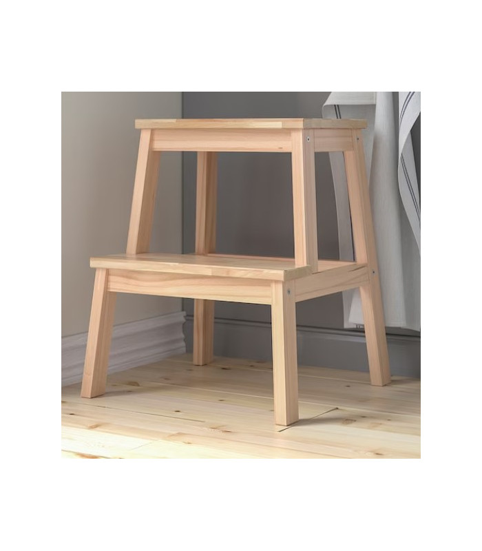 Schůdky dřevěné, buk, výška 50 cm, šířka 43 cm, nosnost 100 kg