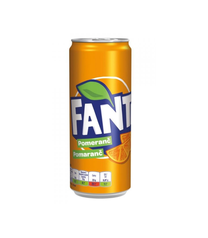 Fanta pomeranč - plech, 24x 0,33 l