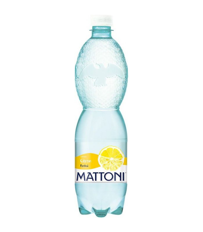 Minerální voda Mattoni - citron, perlivá, 6x 1,5 l