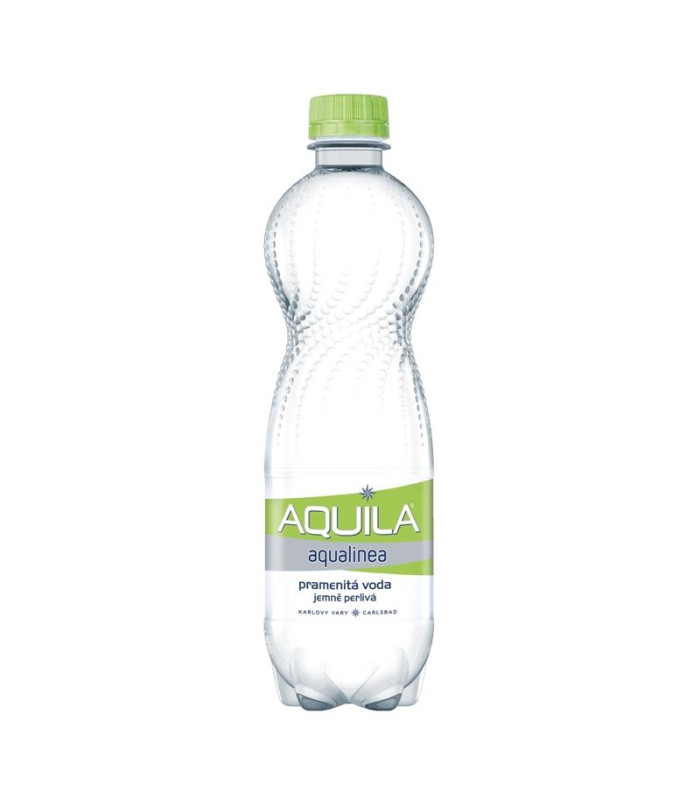 Pramenitá voda Aquila aqualinea - jemně perlivá, 12x 0,5 l