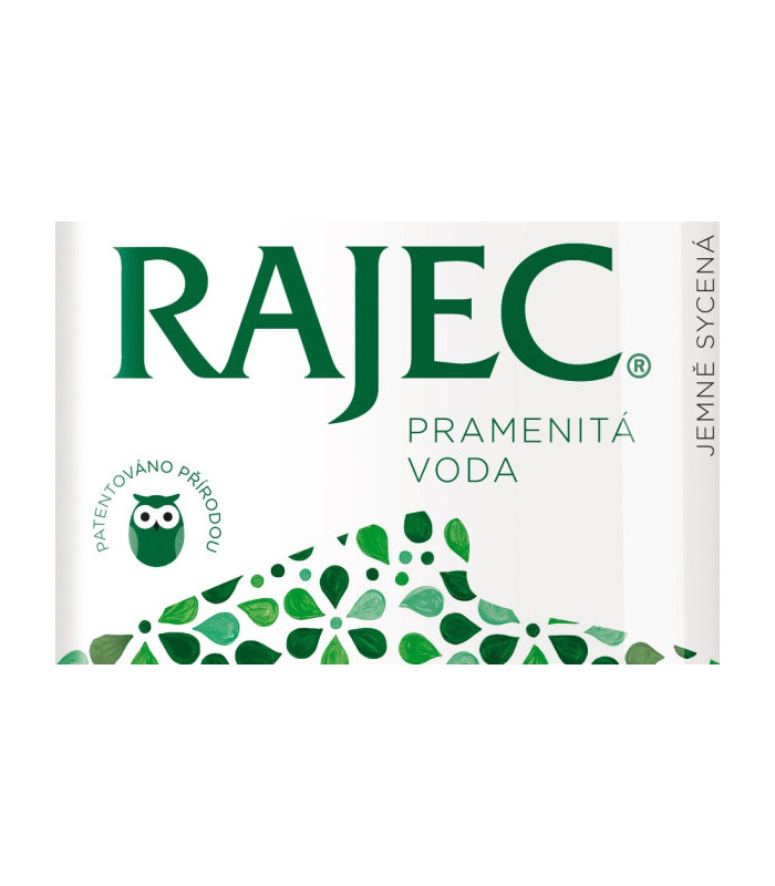Pramenitá voda Rajec - jemně perlivá, 12x 0,33 l