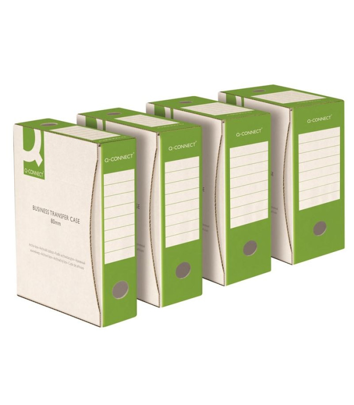Archivační krabice Q-Connect - A4, bílozelená, 8 cm