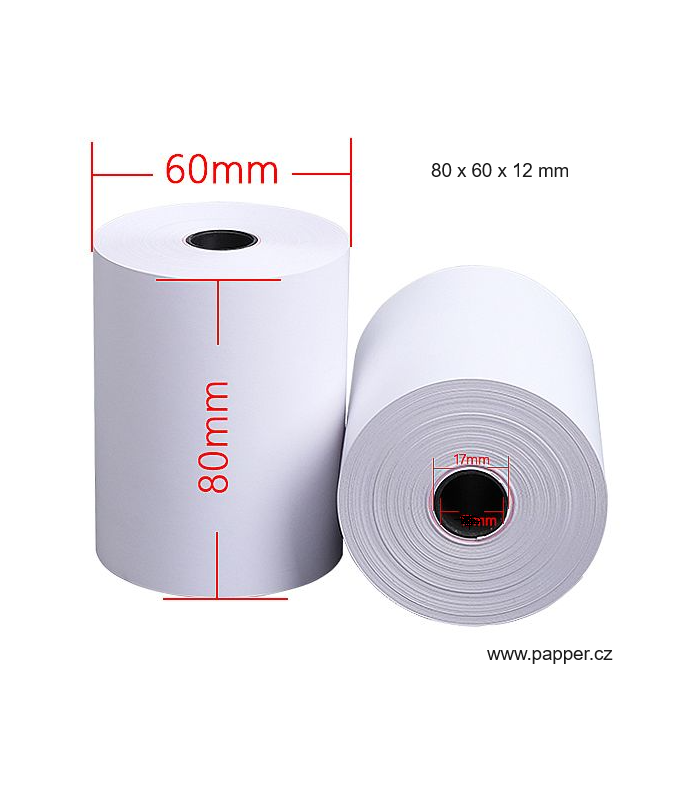 Termokotoučky - 80 x 60 x 12 mm, návin 40m, 48 g/m2, 10 ks
