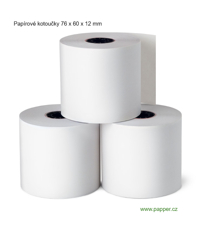 Papírové kotoučky - 76 x 60 x 12 mm, 1+1, 10 ks
