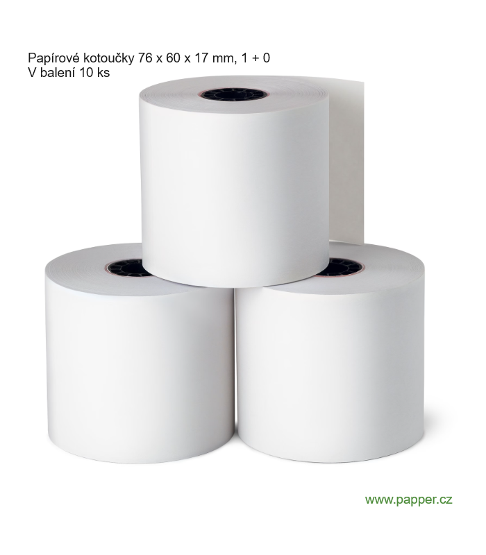 Papírové kotoučky - 76 x 60 x 17 mm, 1+0, 10 ks