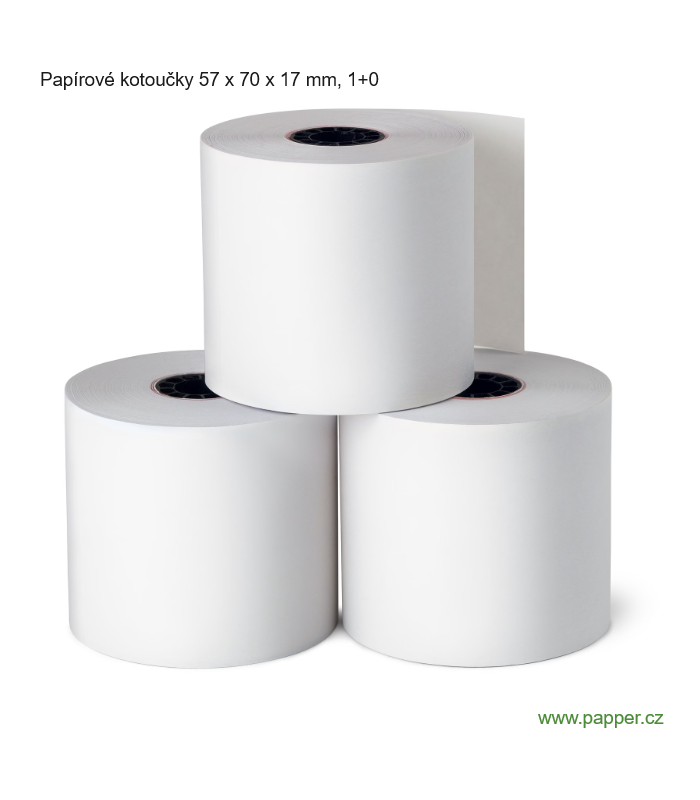 Papírové kotoučky - 57 x 70 x 17 mm, 1+0, 10 ks