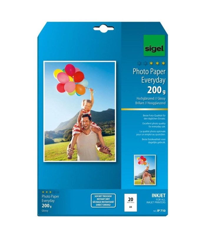 Fotopapír Sigel - A4, 200g/m2, lesklý, 20 listů