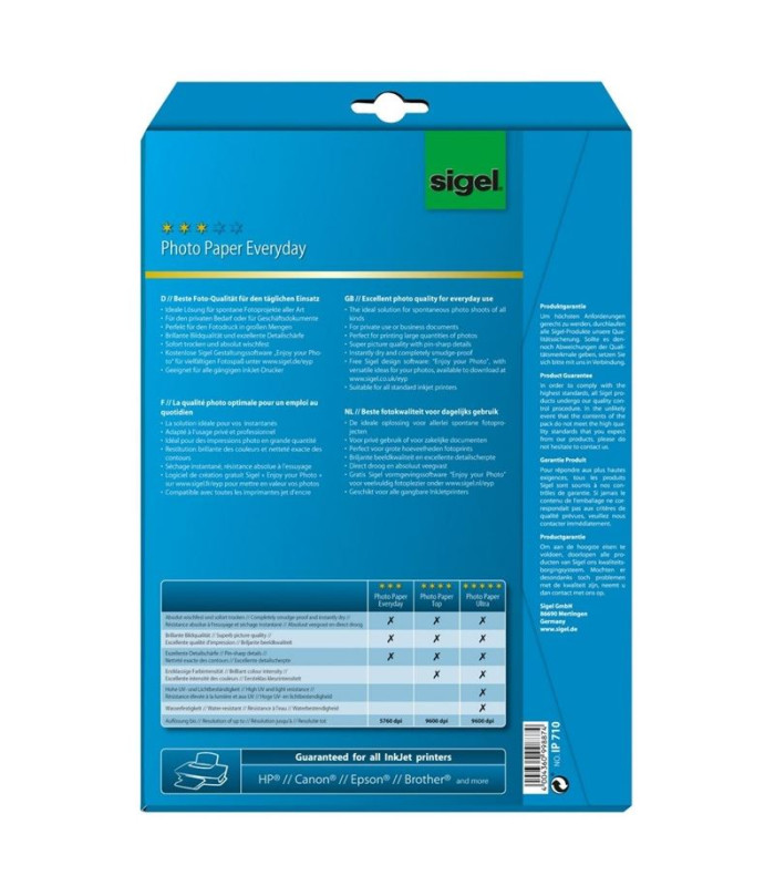 Fotopapír Sigel - A4, 200g/m2, lesklý, 20 listů