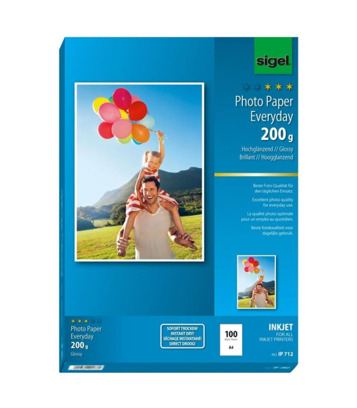 Fotopapír Sigel - A4, 200g/m2, lesklý, 100 listů