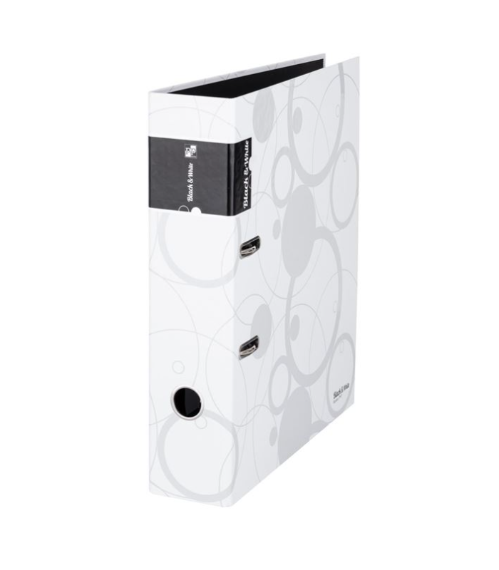 Pákový pořadač Black&White - A4, šíře hřbetu 7 cm, bílý