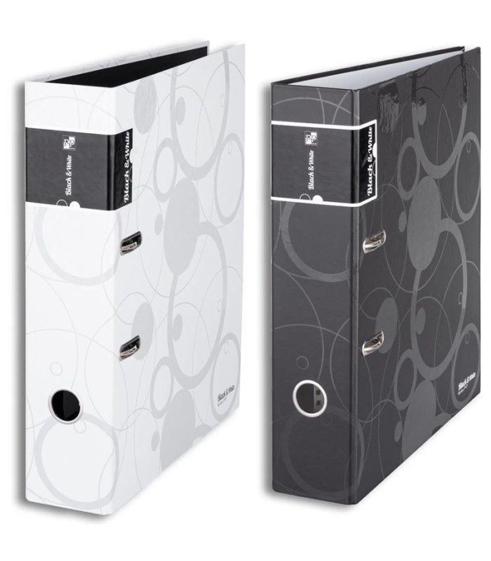 Pákový pořadač Black&White - A4, šíře hřbetu 7 cm, bílý