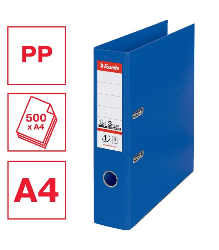 Pákový pořadač Esselte No.1 - A4, šíře hřbetu 7,5 cm, modrý