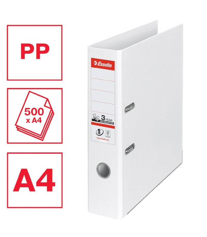 Pákový pořadač Esselte No.1 - A4, šíře hřbetu 7,5 cm, bílý